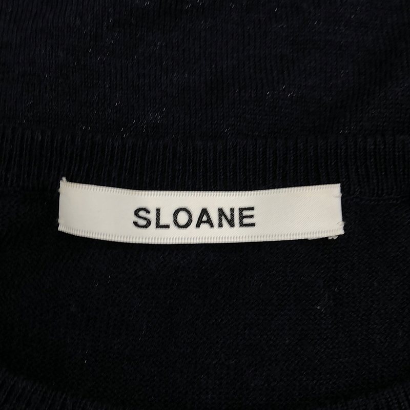 SLOANE / スローン 16G ウールシルク天竺クルーネックニット