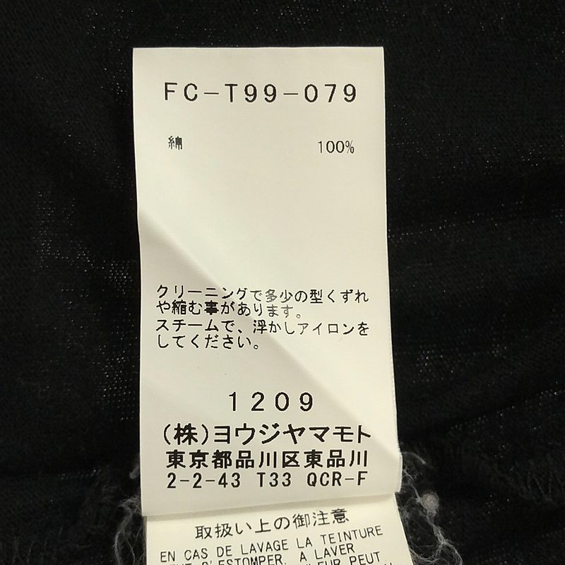 YOHJI YAMAMOTO / ヨウジヤマモト × NEW ERA ニューエラコラボ ロゴ刺しゅう ロングスリーブTシャツ