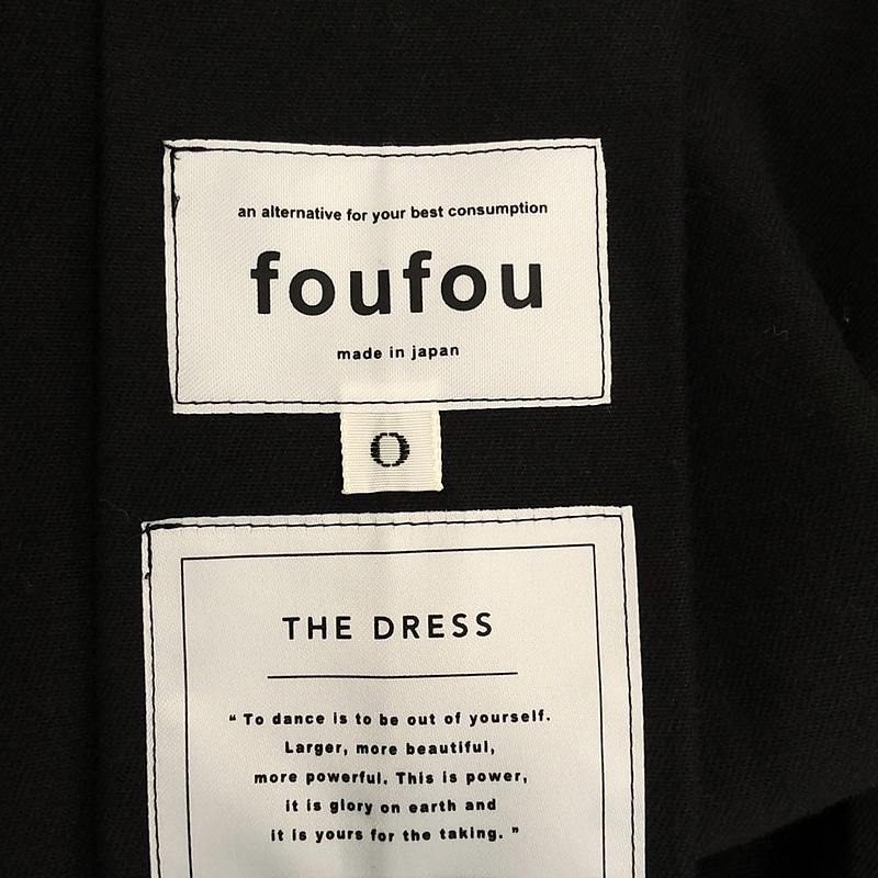 foufou / フーフー 【THE DRESS #17】 open collar gold button dress オープンカラーゴールドボタンドレス