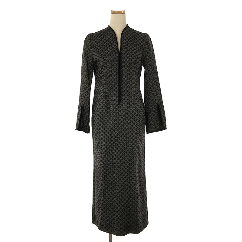 Wool Komon Jacquard I-Line Dress ワンピース