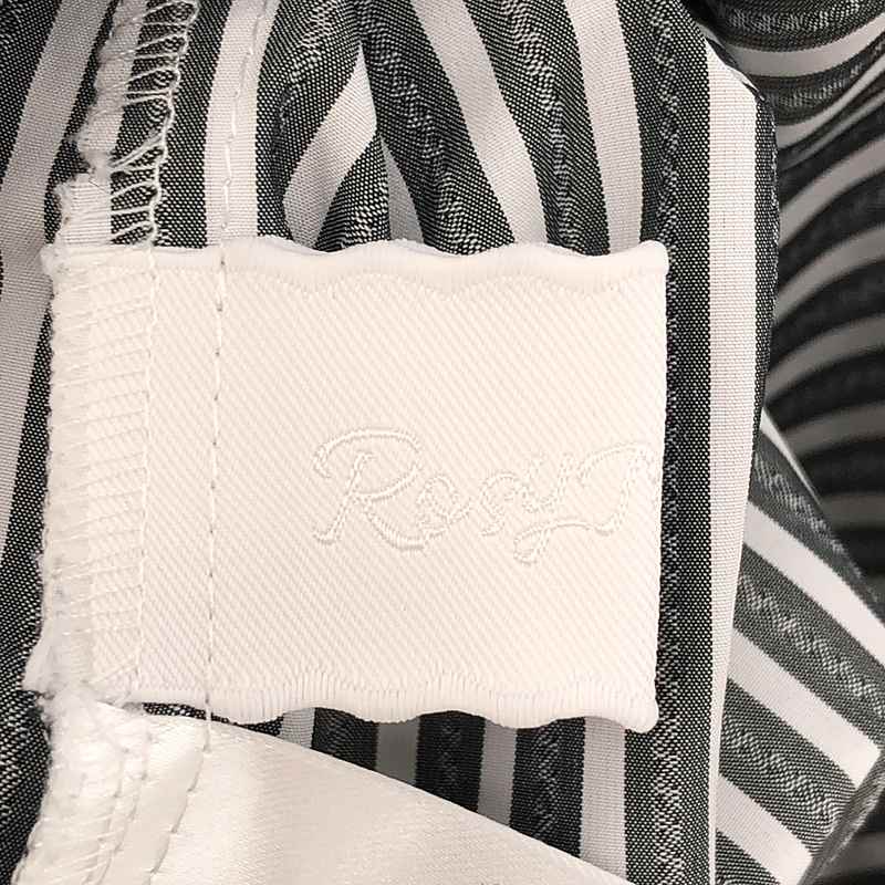 その他 ストライプ フリルカラー シャツ ブラウス