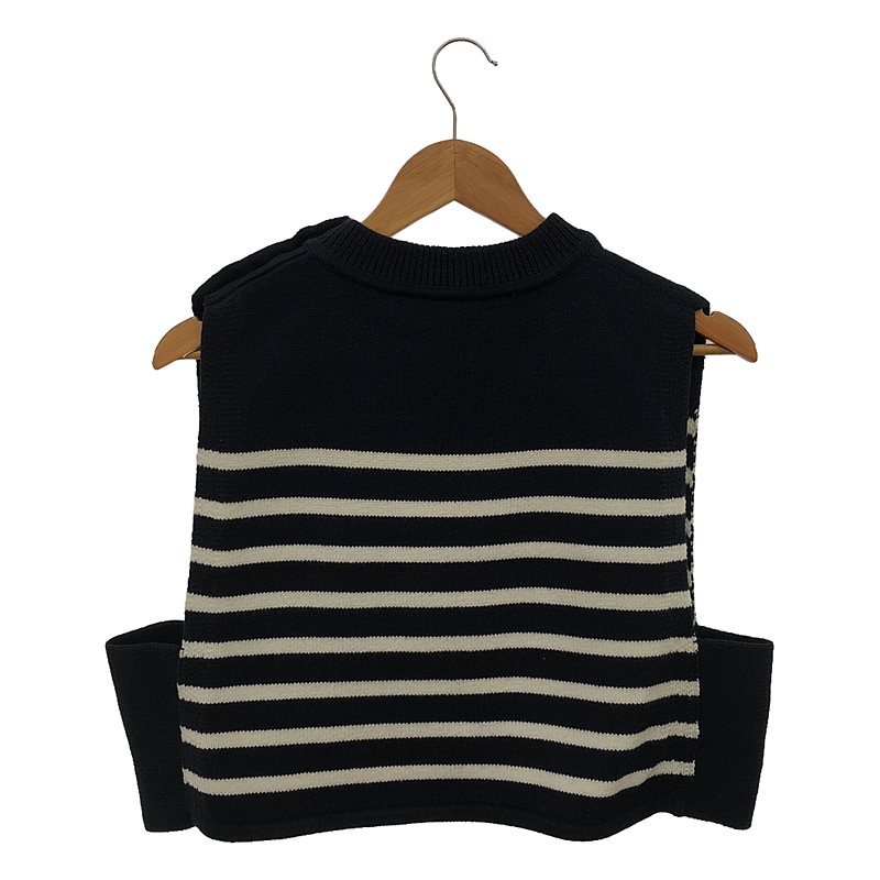 HYKE / ハイク STRIPED SWEATER CROPPED TOP ニットベスト