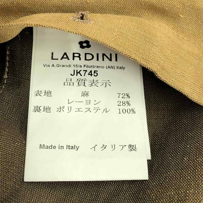 LARDINI / ラルディーニ リネン レーヨン 3B テーラードジャケット