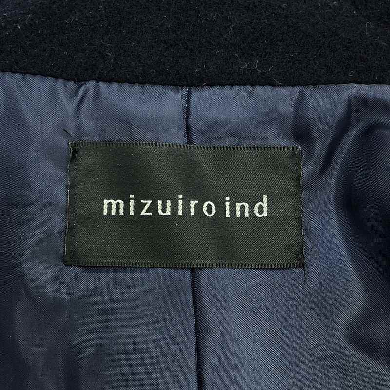 mizuiroind / ミズイロインド ウール スタンドカラー シングル コート / 総裏地