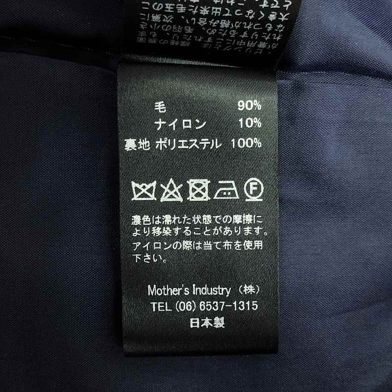 mizuiroind / ミズイロインド ウール スタンドカラー シングル コート / 総裏地