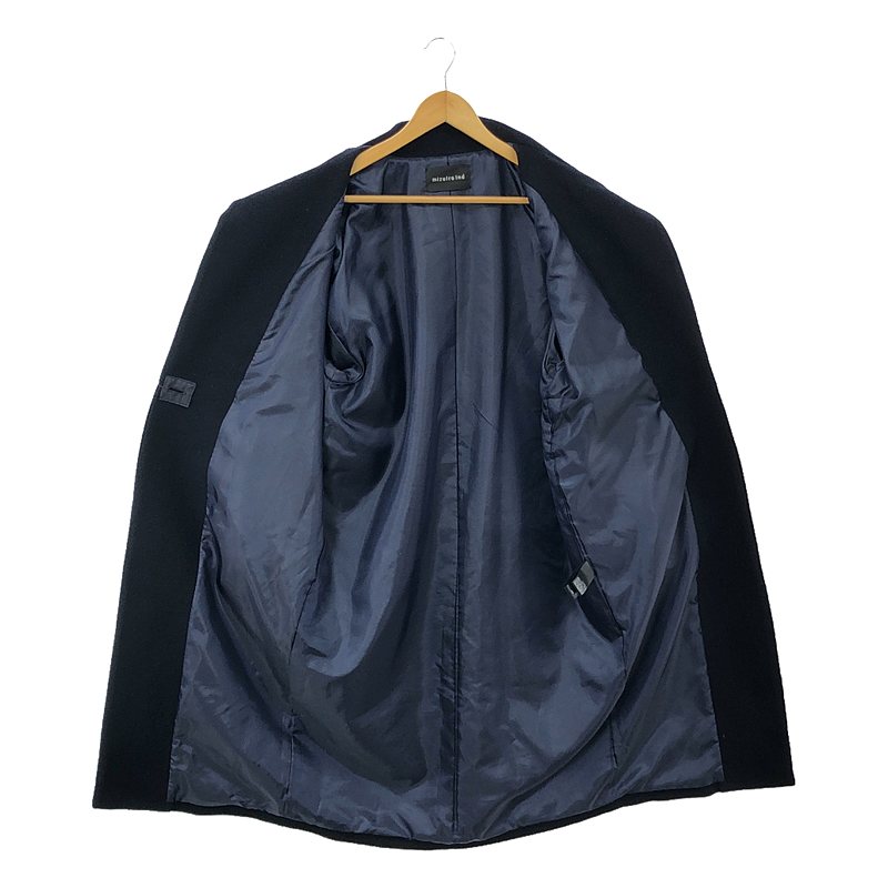 mizuiroind / ミズイロインド ウール スタンドカラー シングル コート / 総裏地