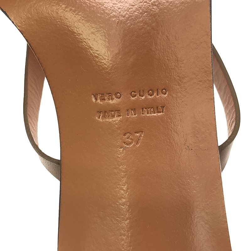 ATP atelier / エーティーピーアトリエ レザー トング ヒール サンダル