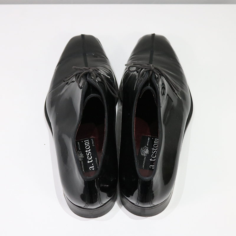 a.testoni / アテストーニ エナメルレザーシューズ