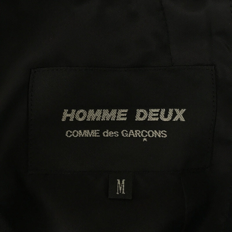 COMME des GARCONS HOMME DEUX / コムデギャルソン オムドゥ ウールフランネル ピークドラペル 4B 変形ポケット ジャケット