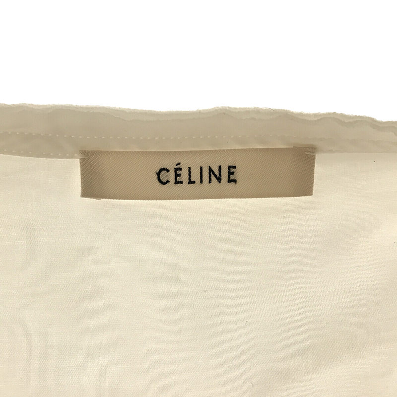 CELINE / セリーヌ フィービー期 タキシード ビッグカフス バンドカラー ロング ドレス シャツ