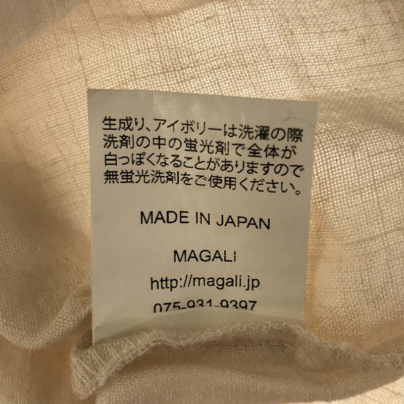 MAGALI / マガリ リネン セーラーカラー プルオーバー ブラウス