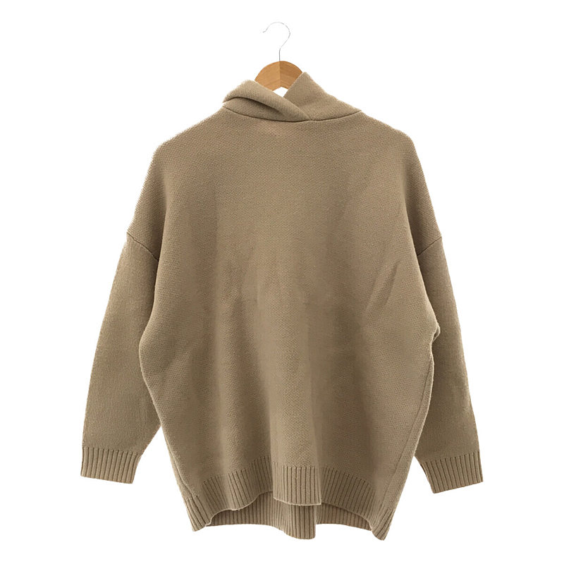 Highneck knit hoodie ハイネック ニットパーカー