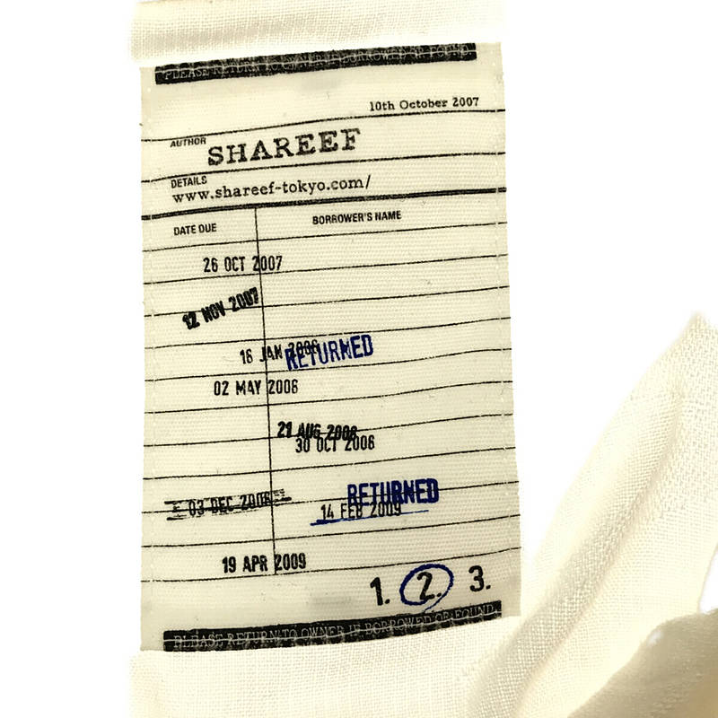 SHAREEF / シャリーフ SHADOW JQ L/S BIG SHIRTS  ジャガードビッグシャツ