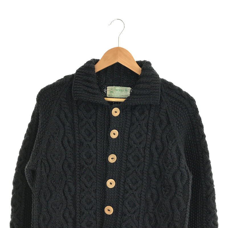 INVERALLAN / インバーアラン 3A LUMBER CARDIGAN 緑タグ アランニット カーディガン