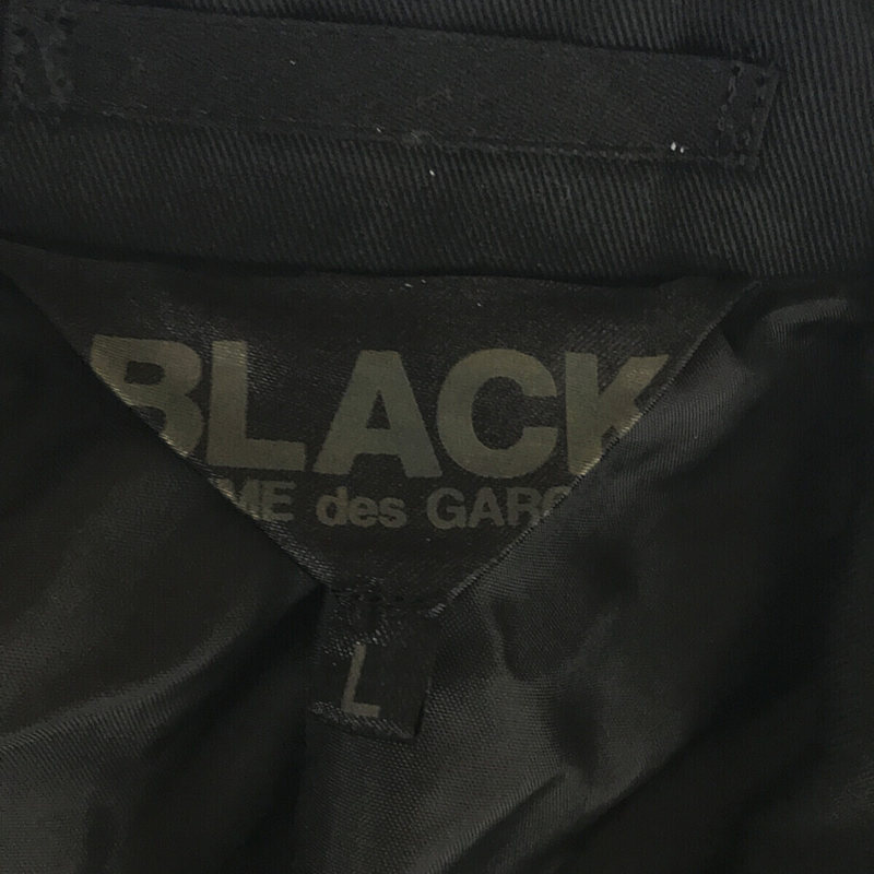 BLACK COMME des GARCONS / ブラックコムデギャルソン ポリコットン 製品加工 3Bジャケット