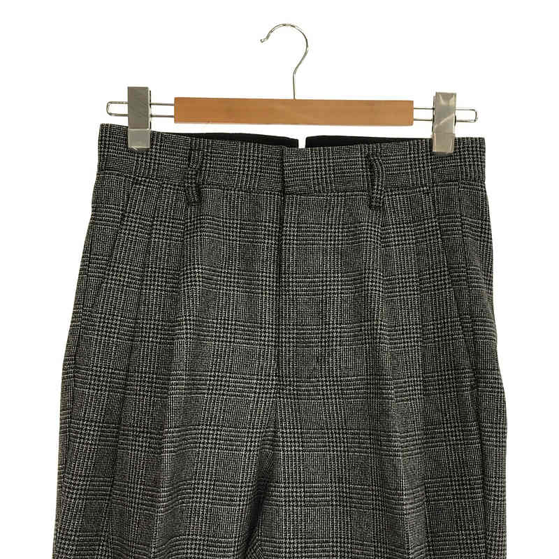 stein / シュタイン TWO TUCK WIDE TROUSERS WINDOW PEN ウール グレンチェック ツータック ワイド トラウザーズ パンツ