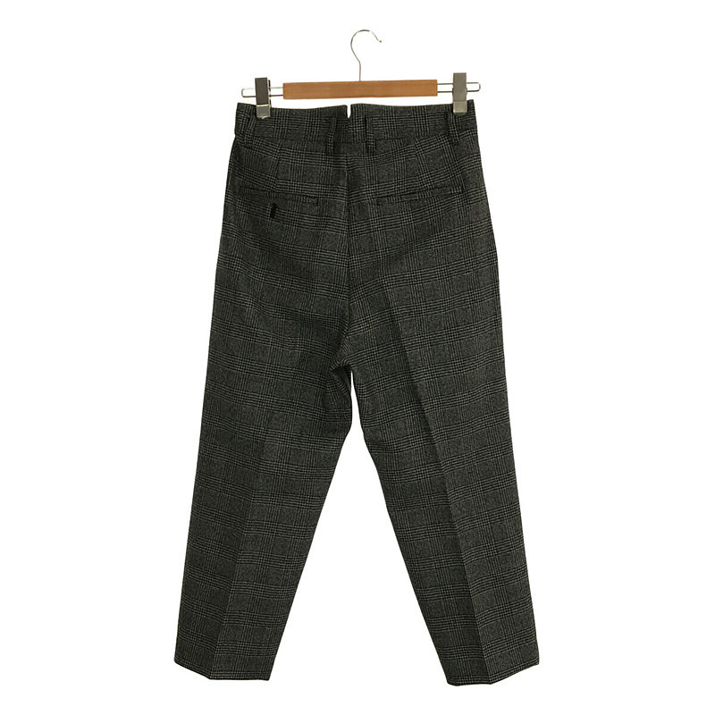 stein / シュタイン TWO TUCK WIDE TROUSERS WINDOW PEN ウール グレンチェック ツータック ワイド トラウザーズ パンツ