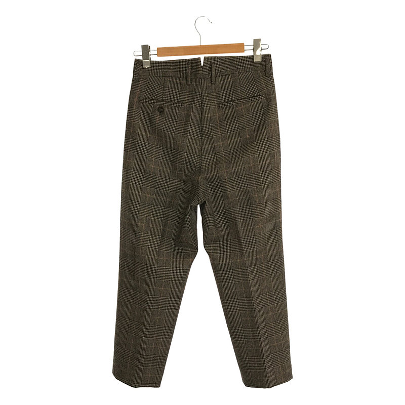 stein / シュタイン TWO TUCK WIDE TROUSERS WINDOW PEN ウール グレンチェック ツータック ワイド トラウザーズ パンツ