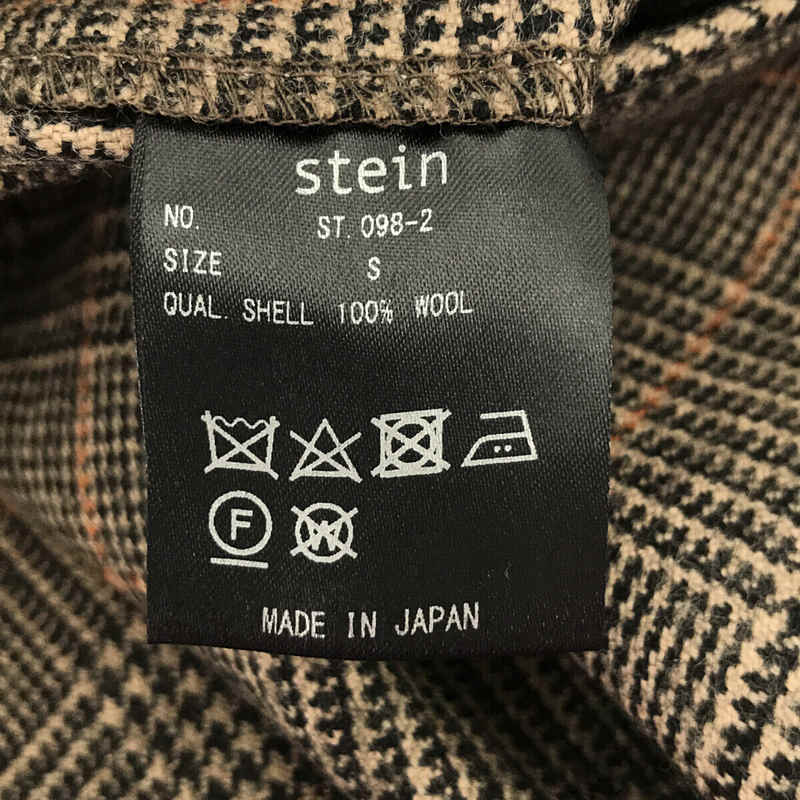 stein / シュタイン TWO TUCK WIDE TROUSERS WINDOW PEN ウール グレンチェック ツータック ワイド トラウザーズ パンツ