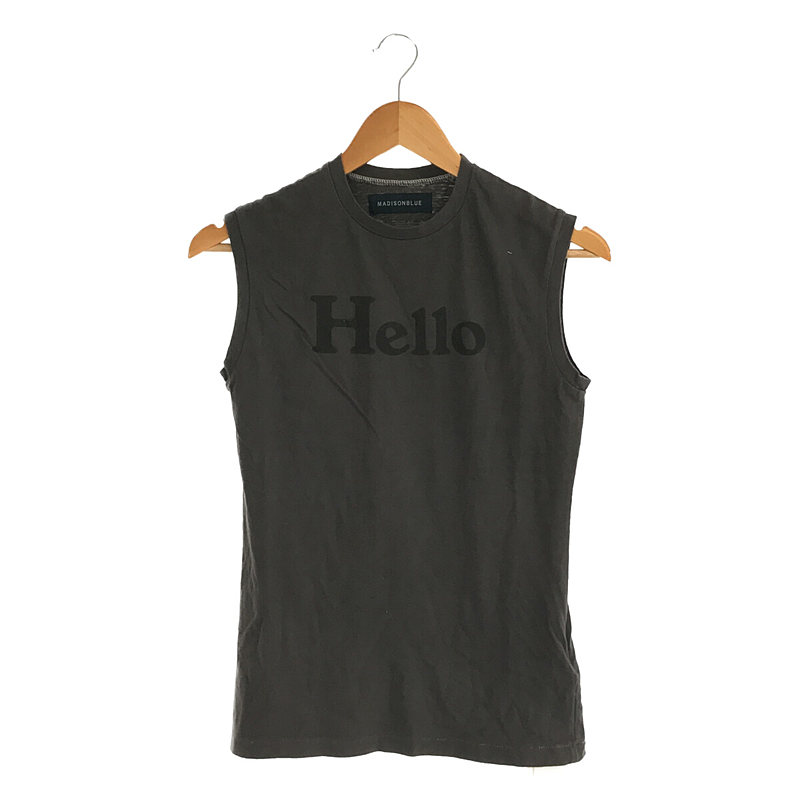 HELLO NOSLEEVE TEE ノースリーブTシャツMADISON BLUE / マディソンブルー