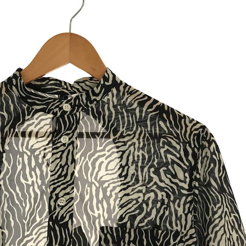 TOGA PULLA / トーガプルラ Back Open Print shirt  バックオープン 総柄 半袖シャツ