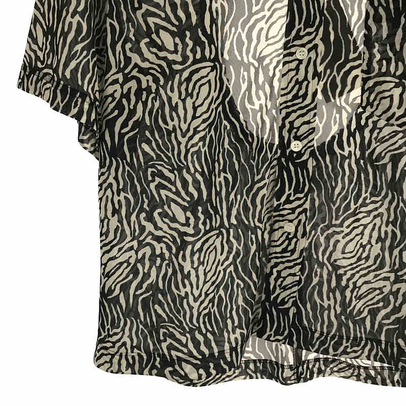 TOGA PULLA / トーガプルラ Back Open Print shirt  バックオープン 総柄 半袖シャツ