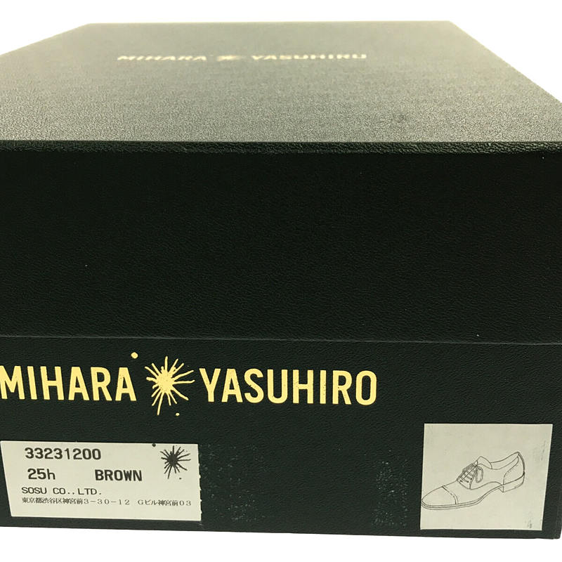 MIHARA YASUHIRO / ミハラヤスヒロ 炙り出し加工 内羽 ストレートチップ レザー シューズ