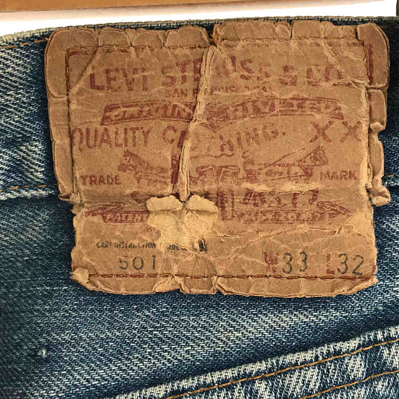 LEVI'S / リーバイス 66前期 501 VINTAGE DENIM PANTS ヴィンテージ シングル 刻印6 赤耳 セルビッチ デニム パンツ ケアタグ・パッチ有