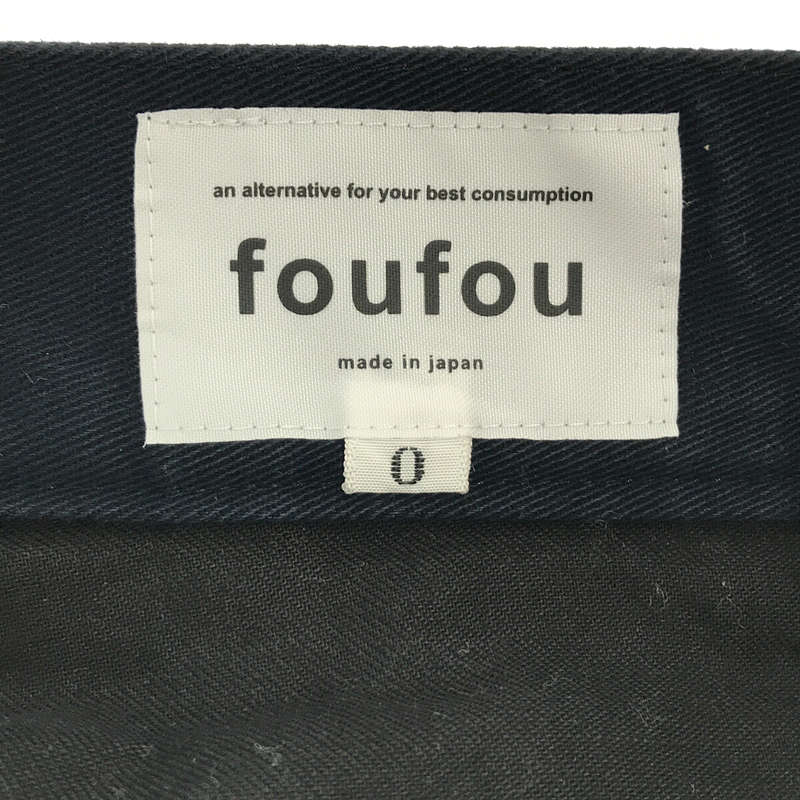 foufou / フーフー belted straight pants  ベルテッドストレートパンツ