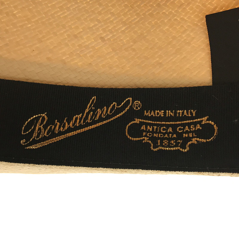 Borsalino / ボルサリーノ イタリア製  天然草 パナマハット 麦わら帽子