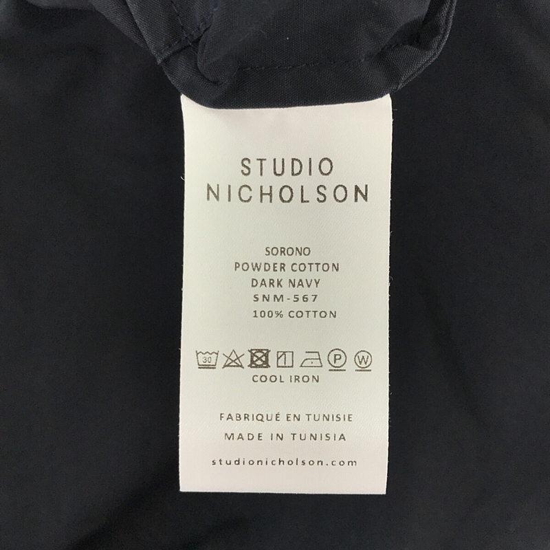 Studio Nicholson / スタジオ ニコルソン SORONO POWDER COTTON OVERSIZED S/S SHIRTS 半袖 オーバーサイズ シャツ