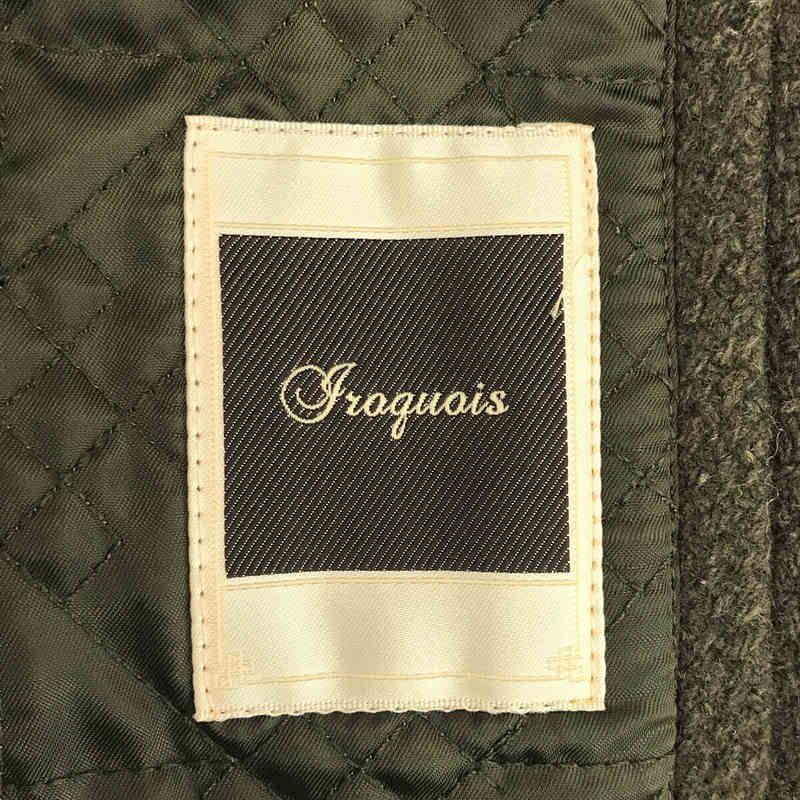 Iroquois / イロコイ ウール チェスターコート 裏地キルティング