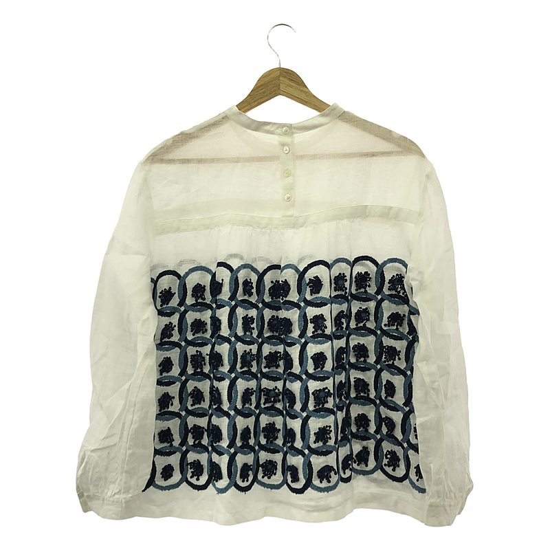 mina perhonen / ミナペルホネン ring flower リネン ブラウス