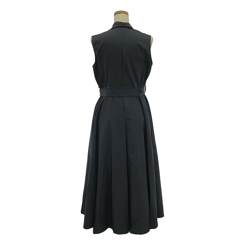 Re:poris / レポリス storm double flap オープンカラー ノースリーブ ロングワンピース