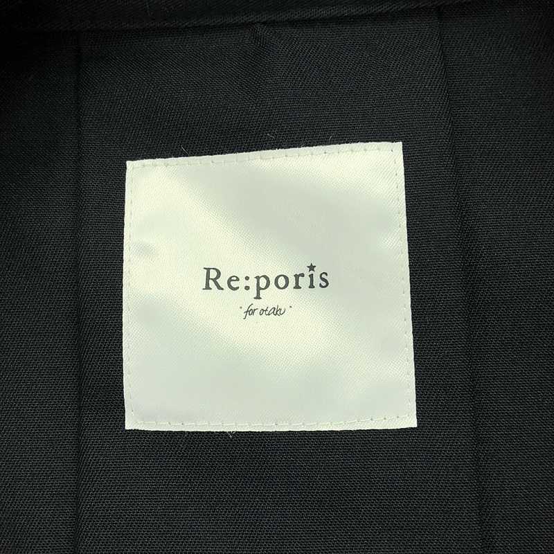 Re:poris / レポリス storm double flap オープンカラー ノースリーブ ロングワンピース