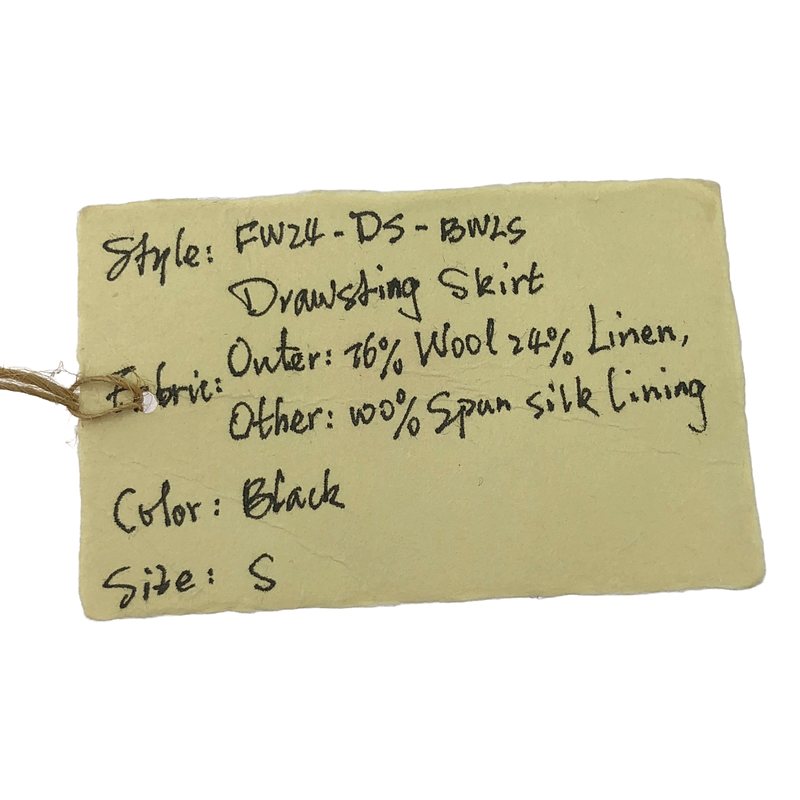 その他 ウール ドローストリング ワイド ロングスカート / 総裏地