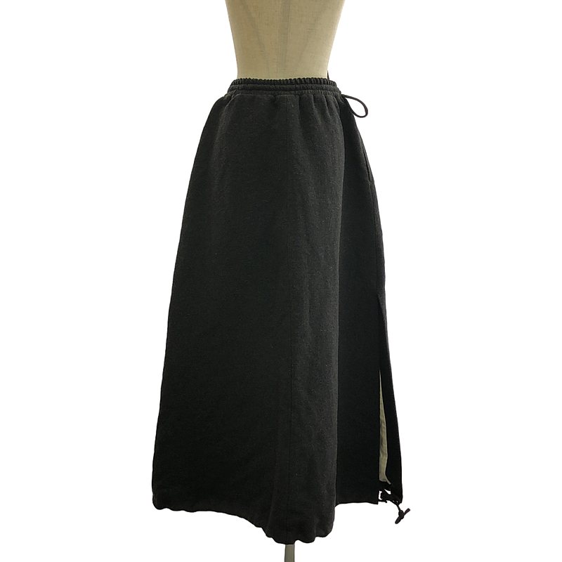 その他 ウール ドローストリング ワイド ロングスカート / 総裏地