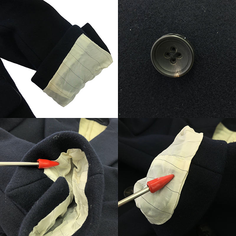 SCYE / サイ ウールカシミヤメルトン6Bダブルチェスターコート / 総裏地