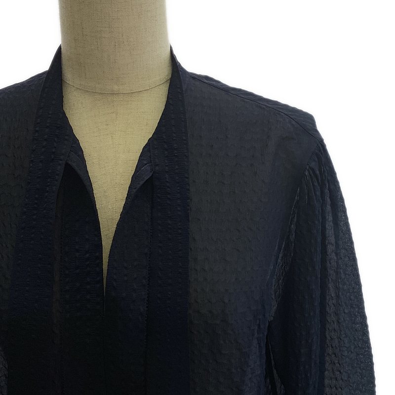 Drawer / ドゥロワー シルク混 ボウタイ リボン ブラウス