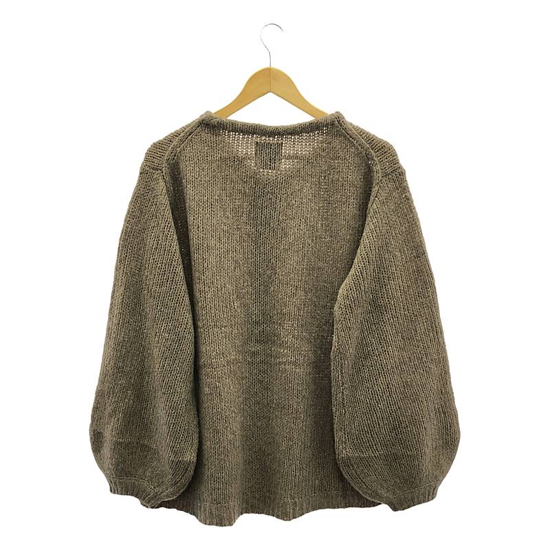 その他 カシミヤ混 パフスリーブカーディガン