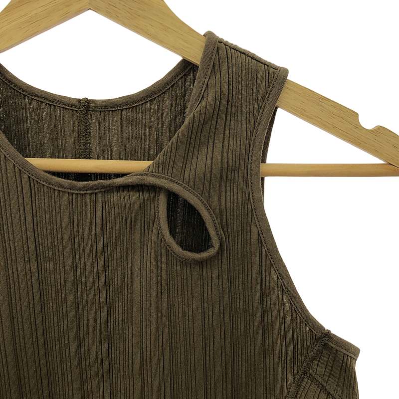 Mame Kurogouchi / マメクロゴウチ Random Ribbed Organic Cotton Sleeveless Top タンクトップ
