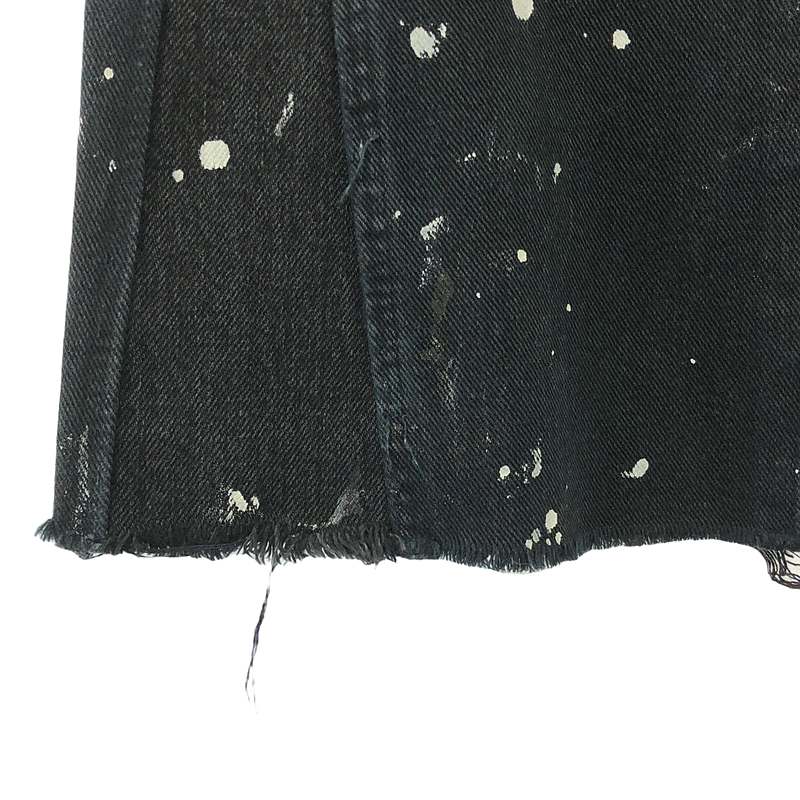 GALLERY DEPT. / ギャラリーデプト ペイント加工 再構築 リメイク カットオフ ブラックデニム ペインター パンツ