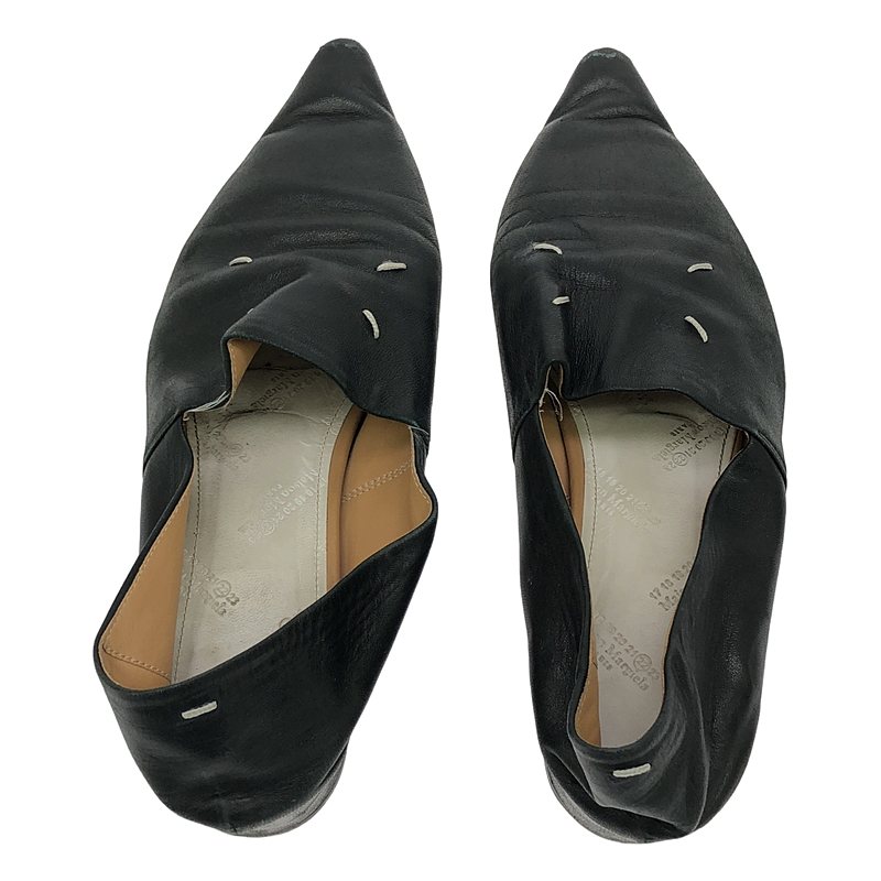 Maison Margiela / メゾンマルジェラ Kiki レザー ポインテッドトゥ バブーシュ シューズ