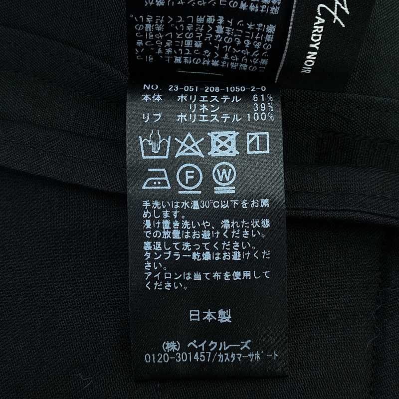 HARDY NOIR / アルディーノアール リネン ポリエステル ビスチェ