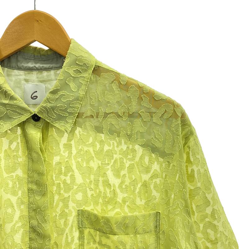 6(ROKU) / ロク OPAL SHORT SLEEVE SHIRT 総柄レオパードシャツ