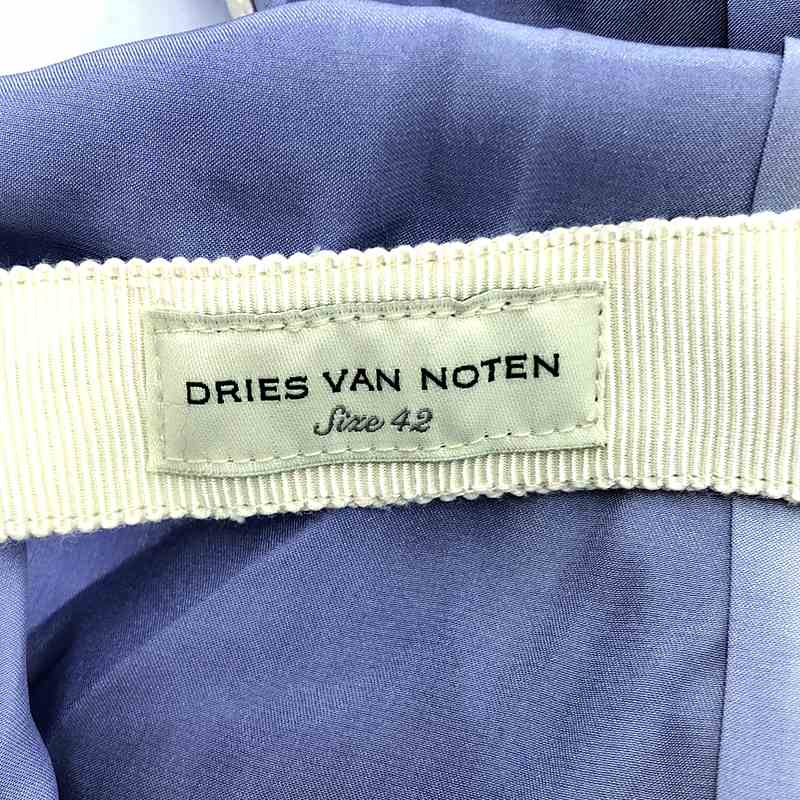DRIES VAN NOTEN / ドリスヴァンノッテン プリント シルク ドレープ ロングワンピース