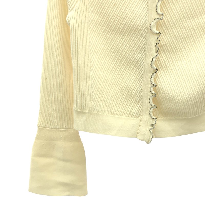 3.1 Phillip Lim / スリーワンフィリップリム フロントフリル ベルスリーブ リブカーディガン