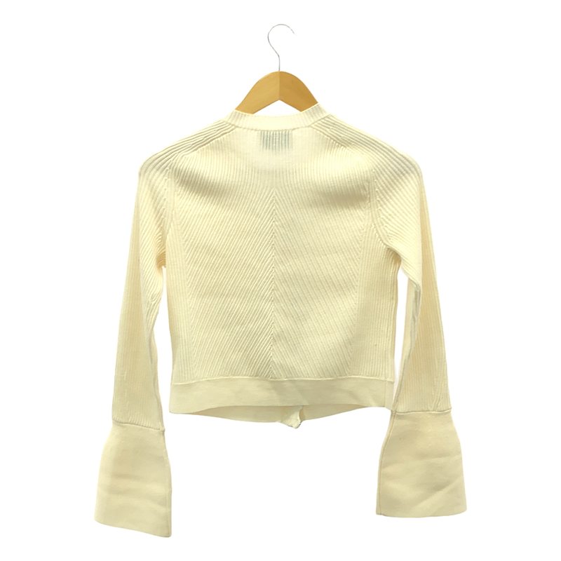 3.1 Phillip Lim / スリーワンフィリップリム フロントフリル ベルスリーブ リブカーディガン