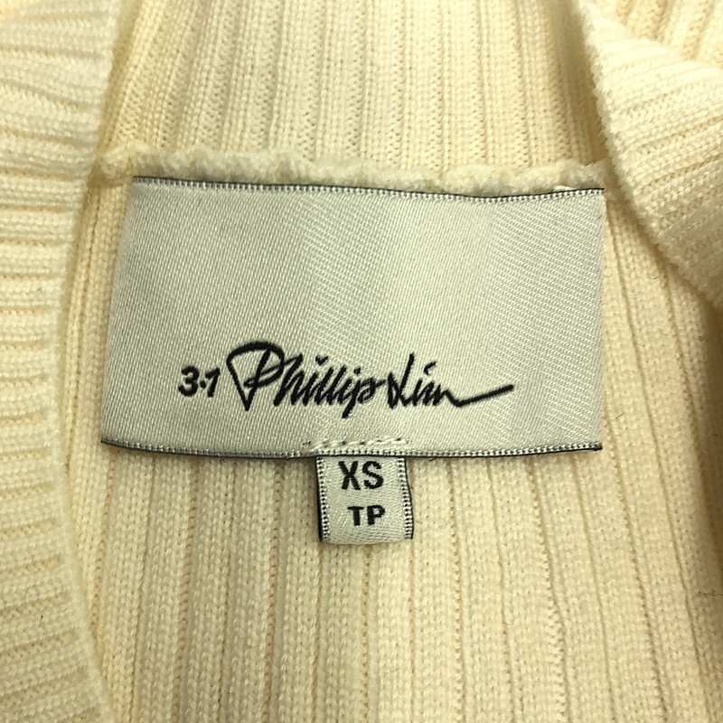 3.1 Phillip Lim / スリーワンフィリップリム フロントフリル ベルスリーブ リブカーディガン
