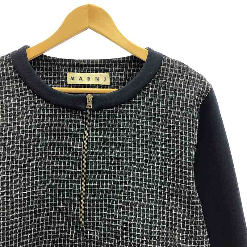 MARNI / マルニ ウール バックスリット ハーフジップ プルオーバー